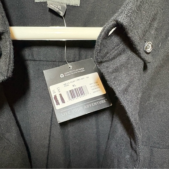 Eddie Bauer Mens XL Eddie's Favorite Flannel Classic Fit Shirt Black Coal NWT - Picture 11 of 11